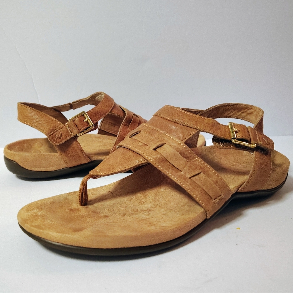 Vionic Lupe Women's Leather Toe Post Slingback Or… - image 5